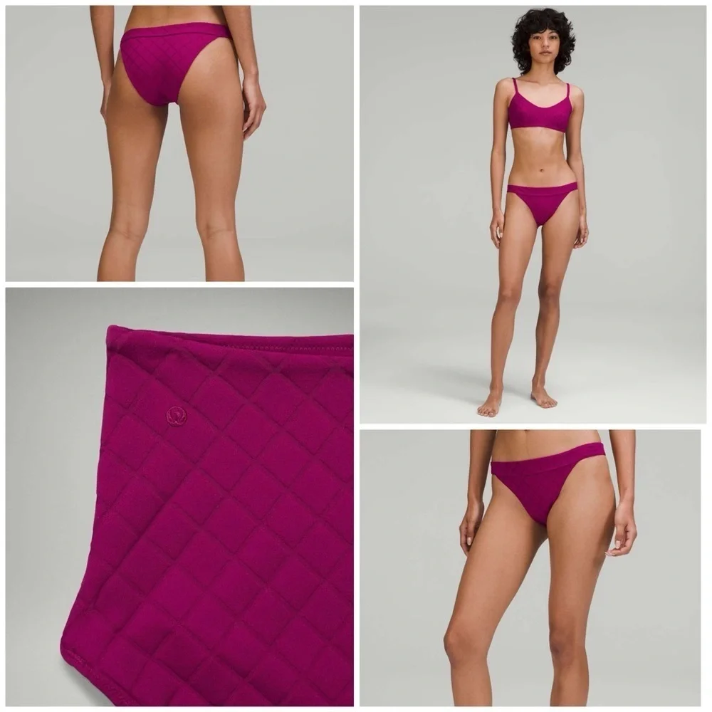 Lululemon Diamond Grid Skimpy-Fit Swim Bottoms, Size 8